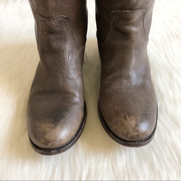 FRYE Women's Brown Melissa Button Riding Boot - Picture 3 of 12